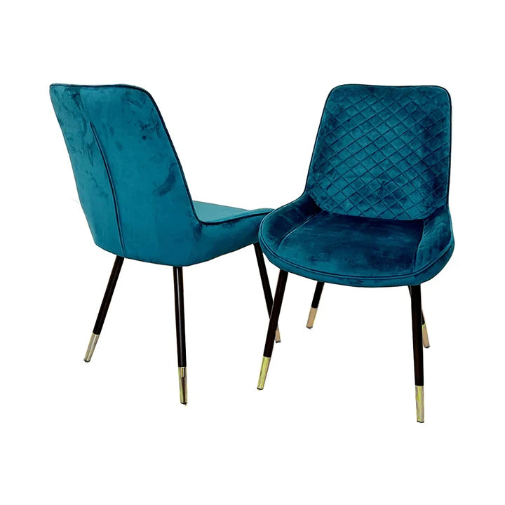 2026 Luna Velvet Dining Chair in Teal