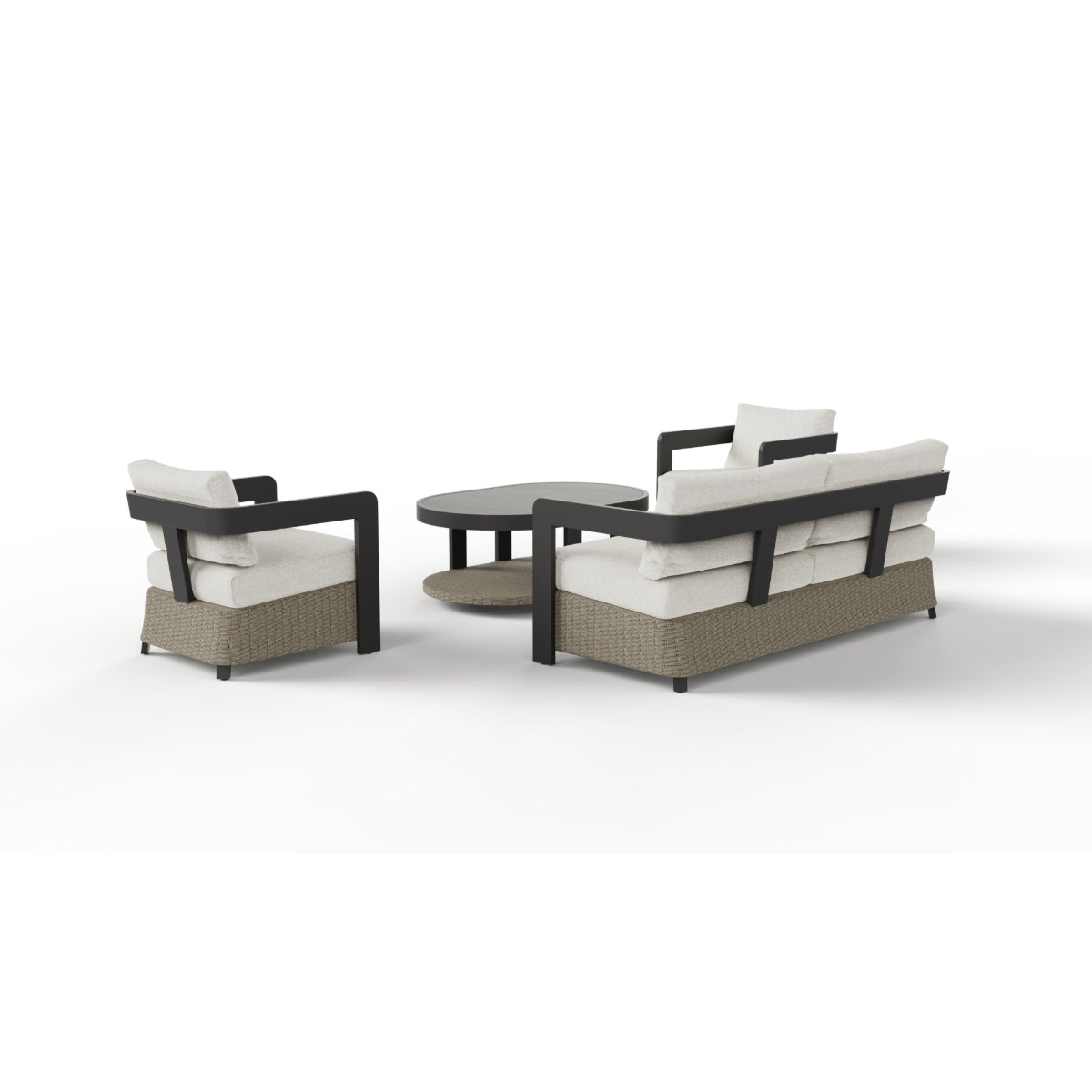 2026 ALUXO® Selene Outdoor Lounge Set - Wicker - 5 Seater