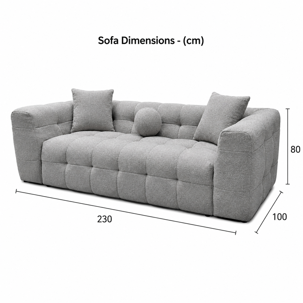 2026 Bristol 3 Seater Sofa - Bubble Boucle