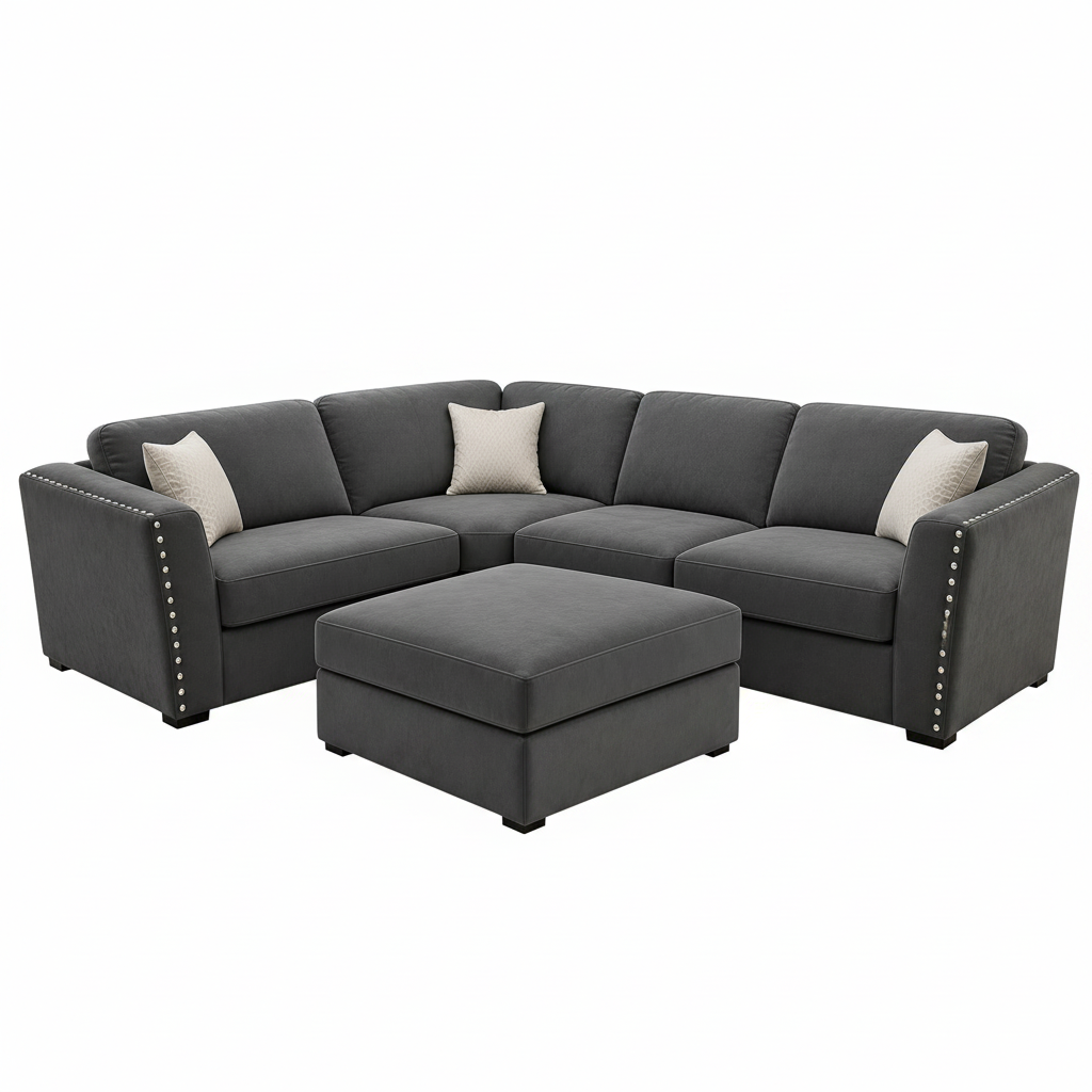 Larkhall 4 piece Corner Sofa - Silver