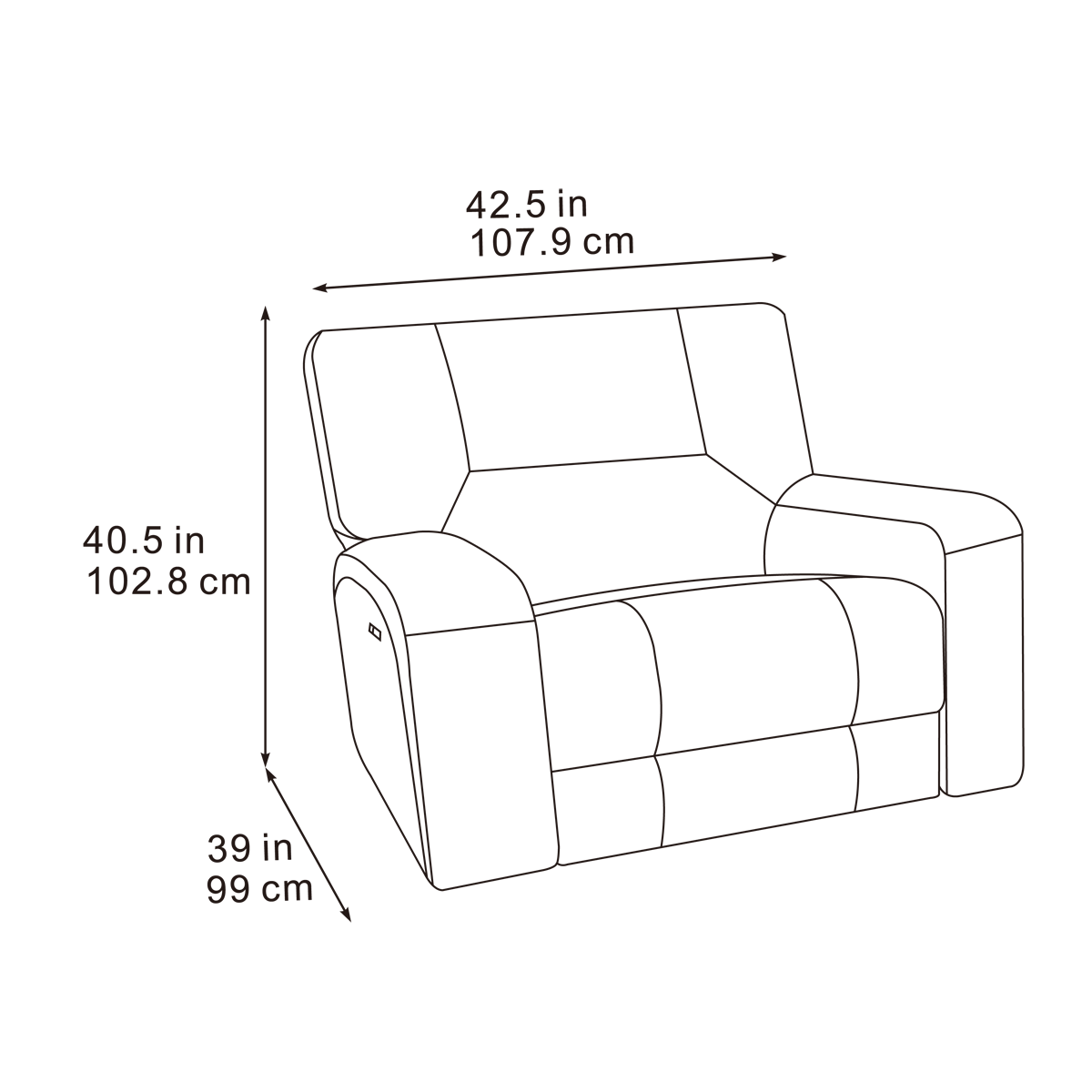Elyana Corner with Console & Chair Sofa In Aspen Latte