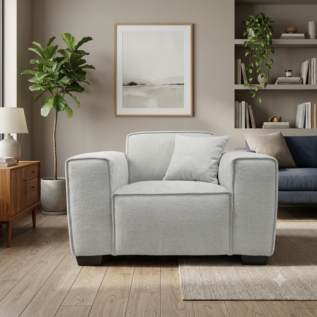 2026 Dunkeld Chair - Pebble Boucle - Nimbus Beds