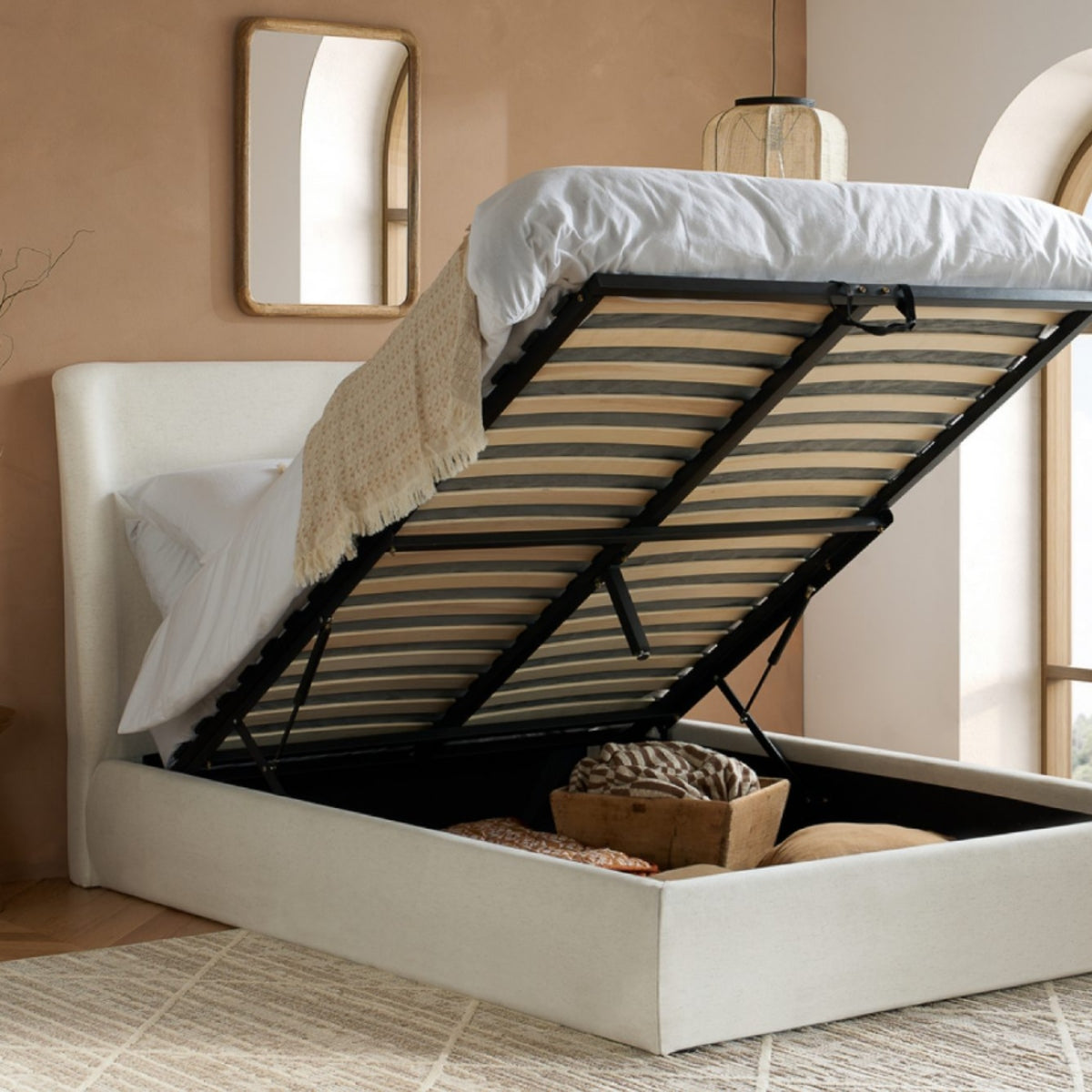 2026 Lanis Ottoman Bed - Cream