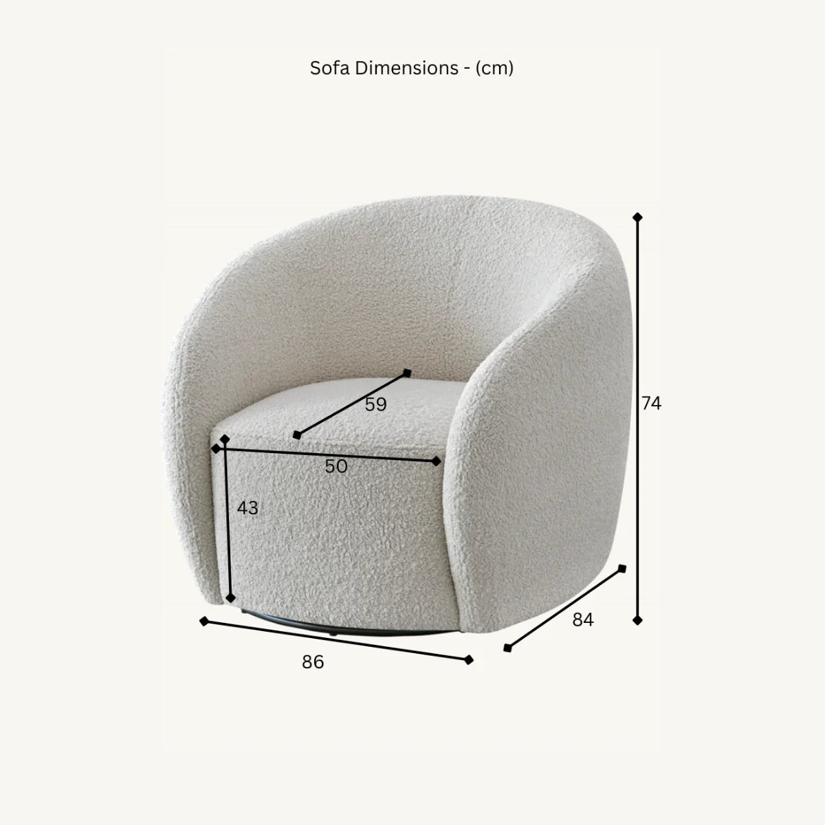 2026 Georgia Accent Chair - Koala Boucle - Nimbus Beds