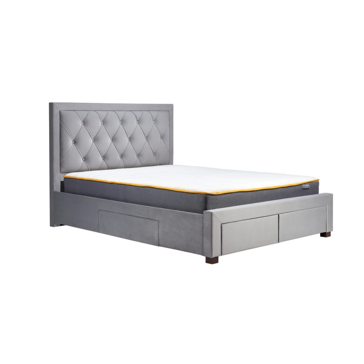2026 Woodbury Fabric Bed - Grey Velvet