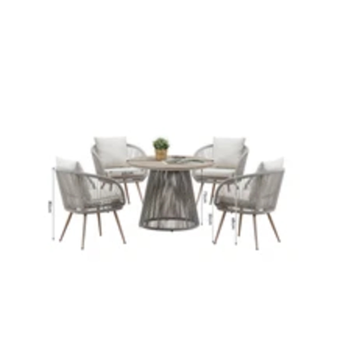2026 Cove Outdoor Dining Set - Natural - 4 Seater