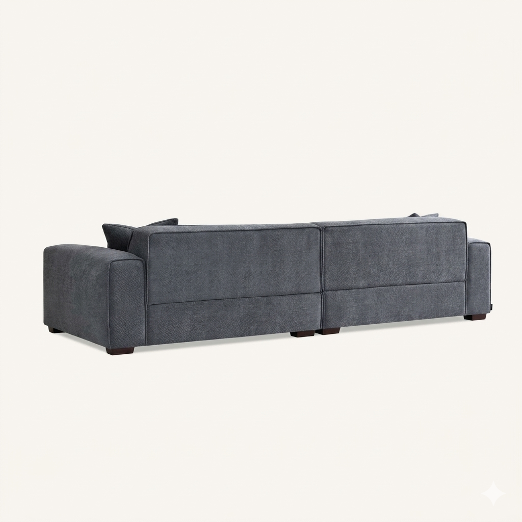 2026 Dunkeld 4 Seater Sofa - Charcoal Boucle - Nimbus Beds