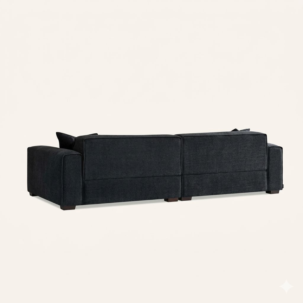 2026 Dunkeld 4 Seater Sofa - Midnight Boucle - Nimbus Beds