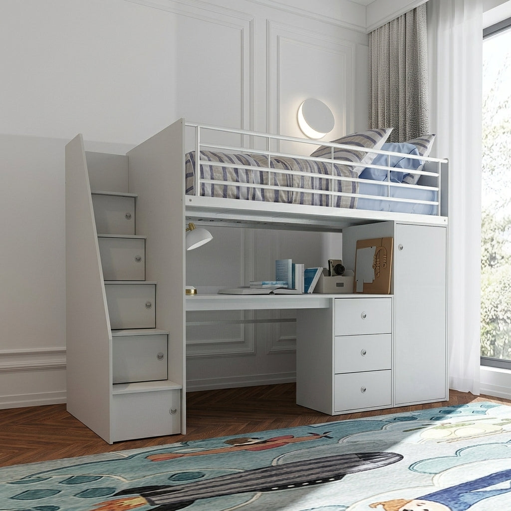 2026 Derry Wooden High Sleeper Bed Frame in Grey