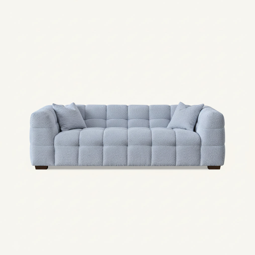 2026 Aubrey 3 Seater Sofa - Pearl Boucle - Nimbus Beds