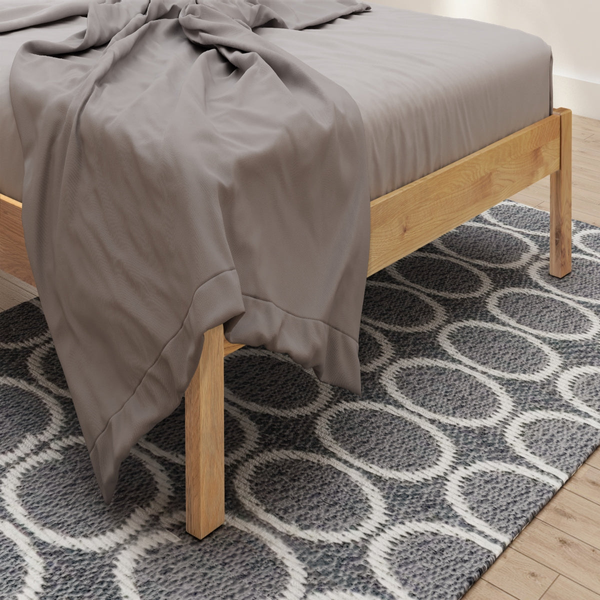 2026 Glasgow Wooden Bed Frame in Solid Oak