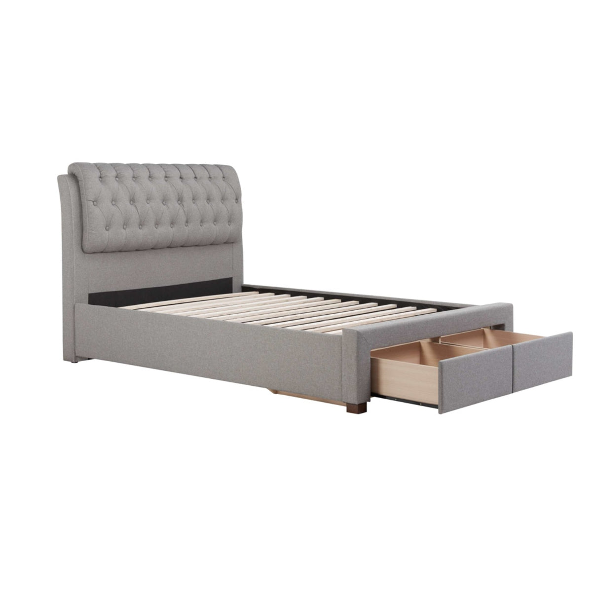 2026 Valentino 2 Drawer Bed - Grey