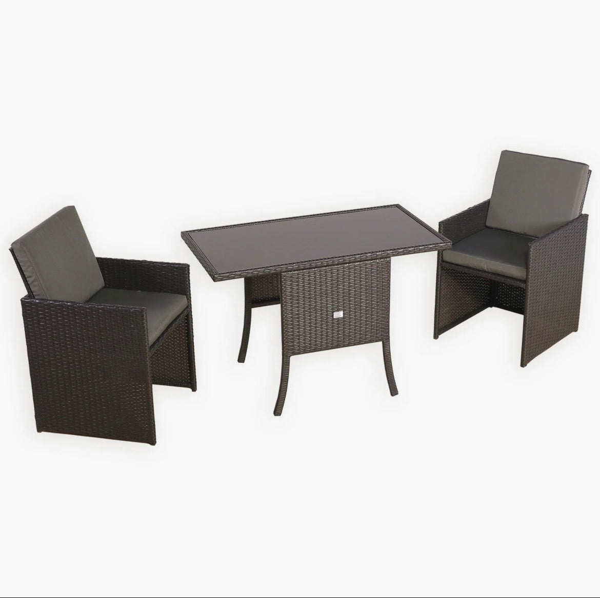 2026 Balcony & Terrace Compact Bistro Table & 2 Chair Set