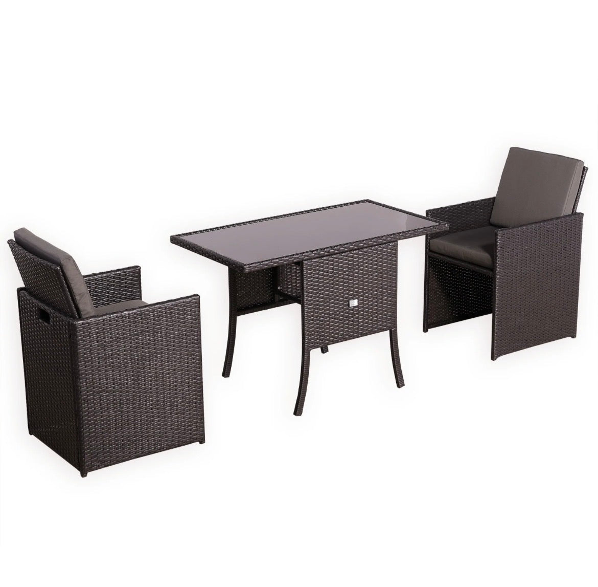 2026 Balcony & Terrace Compact Bistro Table & 2 Chair Set