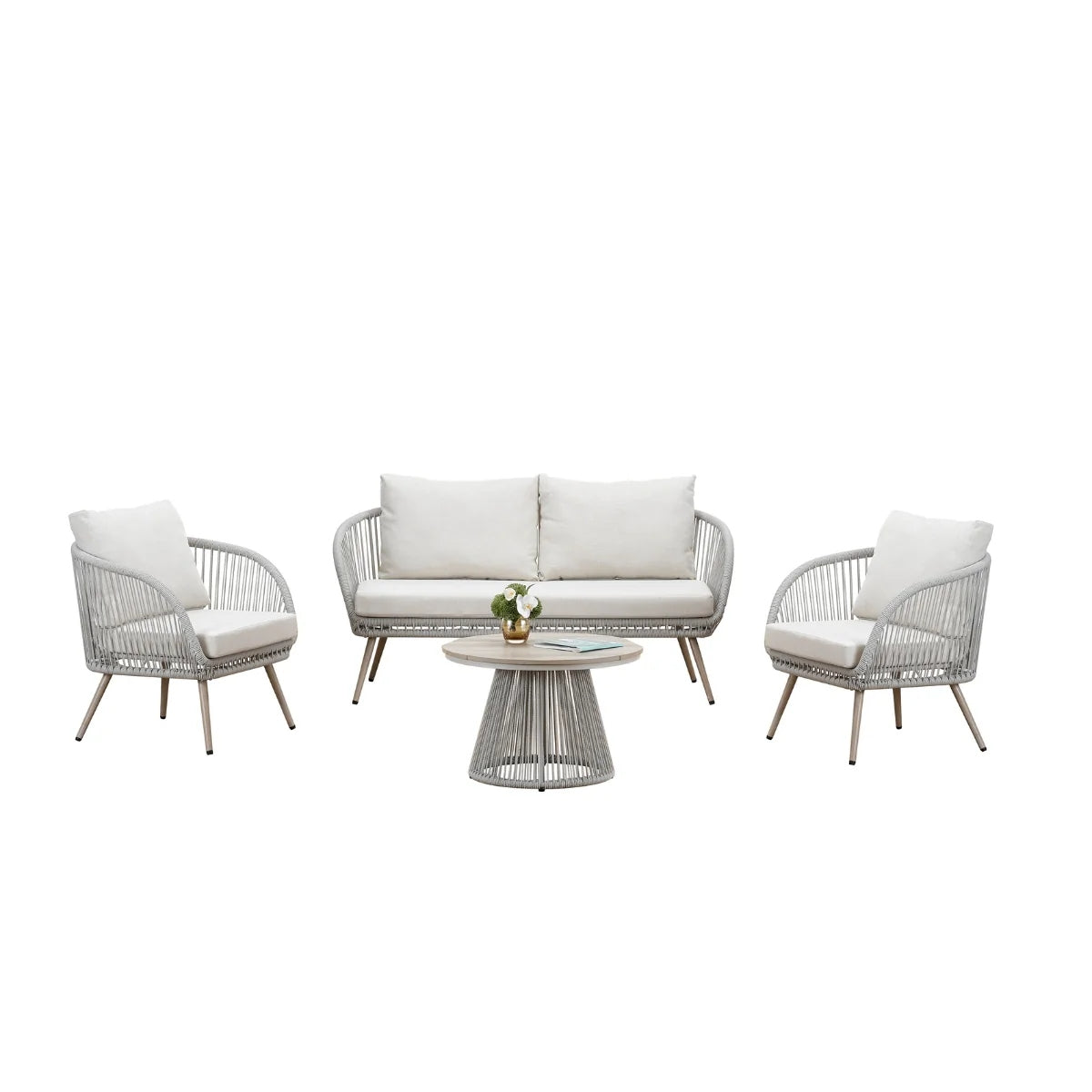 2026 Cove Outdoor Lounge Set - Natural - 4 Seater