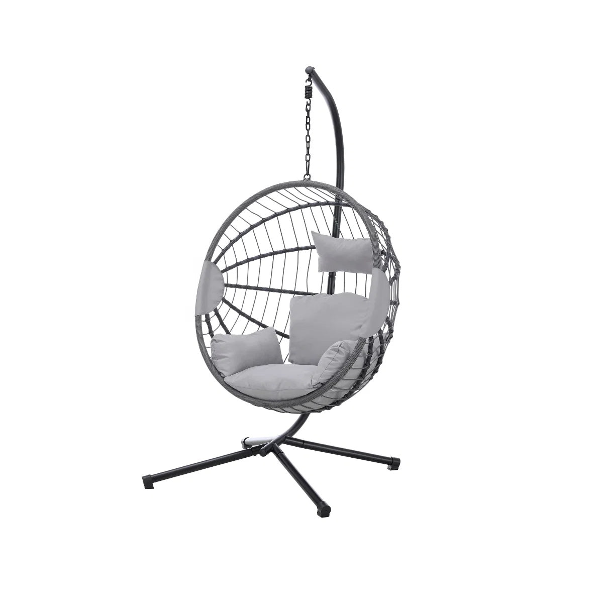 2026 Hanging Egg Chair for Indoor and Outdoor - Light Grey