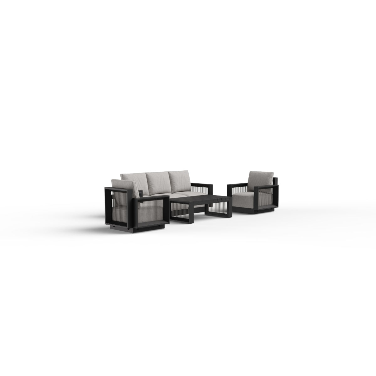 2026 ALUXO® Ikos Outdoor Lounge Set - Onyx - 5 Seater
