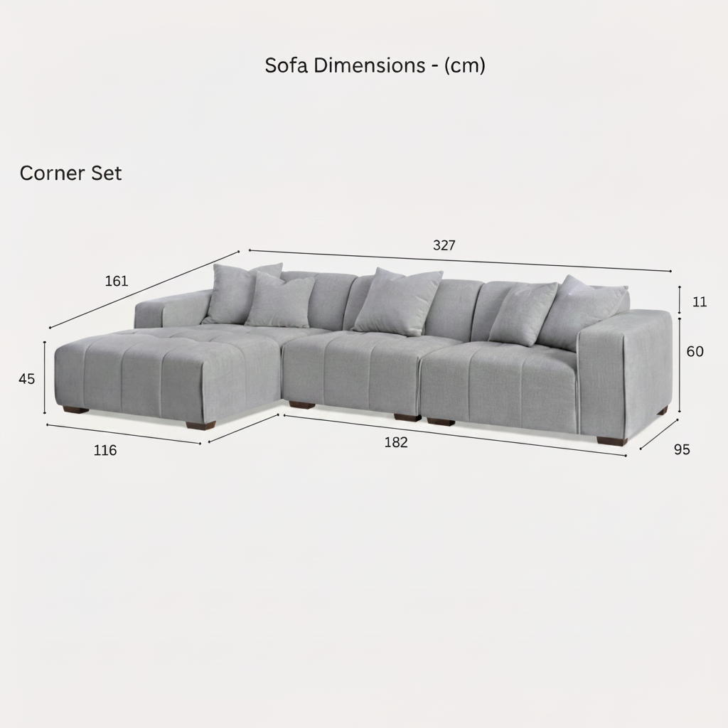 2026 Hugo Corner Sofa - Left Hand - Cloudy Grey Boucle - Nimbus Beds