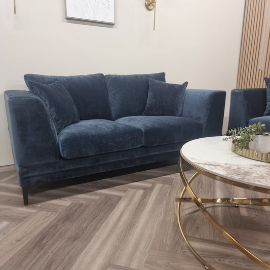 2026 Portland 2 Seater Sofa - Steel Velvet - Nimbus Beds