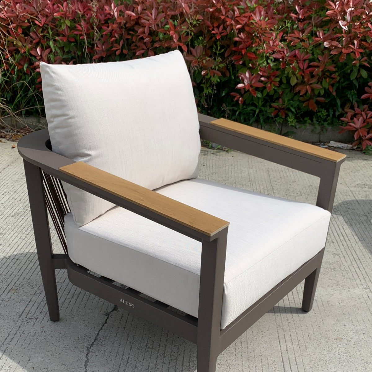2026 ALUXO® Hemera Outdoor Range - Wood - 5 Seater Lounge Set