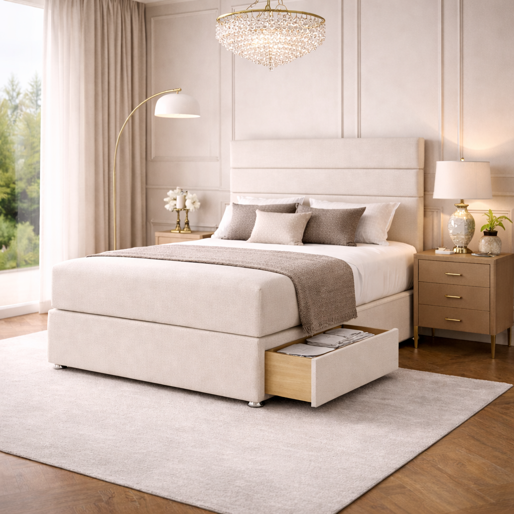 2026 Dartford storage divan with optional drawers - Nimbus Beds