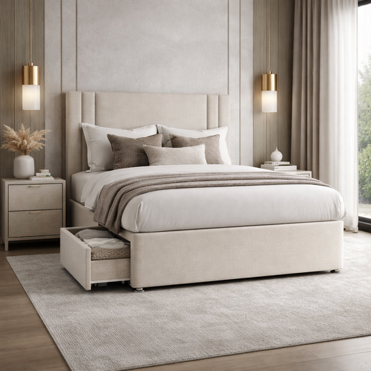 2026 Perth storage divan bed with optional storage drawers - Nimbus Beds