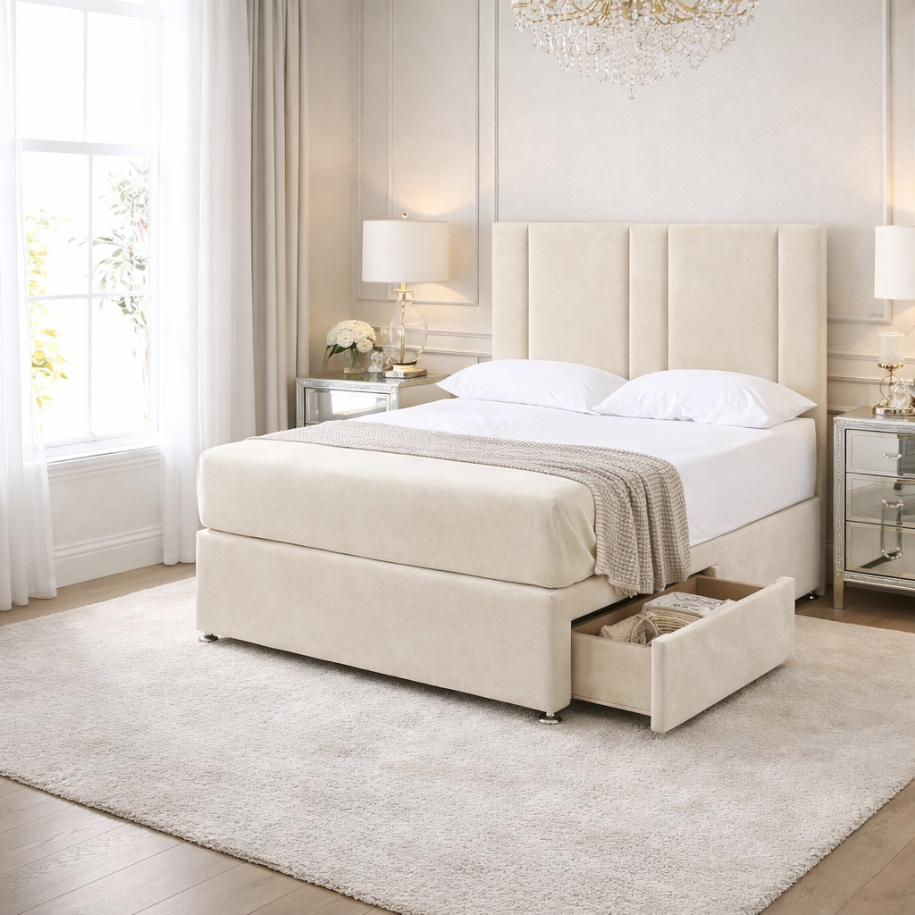 2026 Samson storage divan bed with optional storage drawers - Nimbus Beds