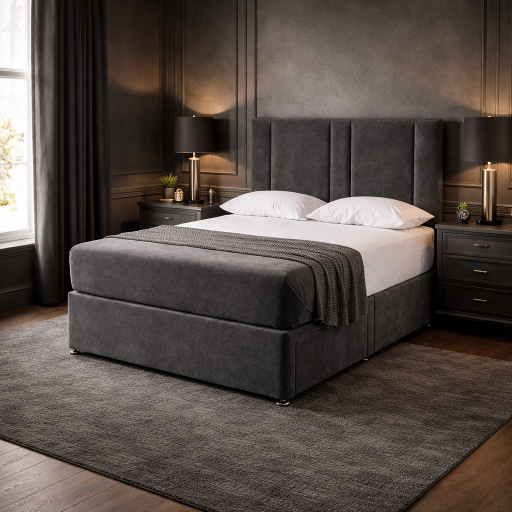 2026 Samson storage divan bed with optional storage drawers - Nimbus Beds