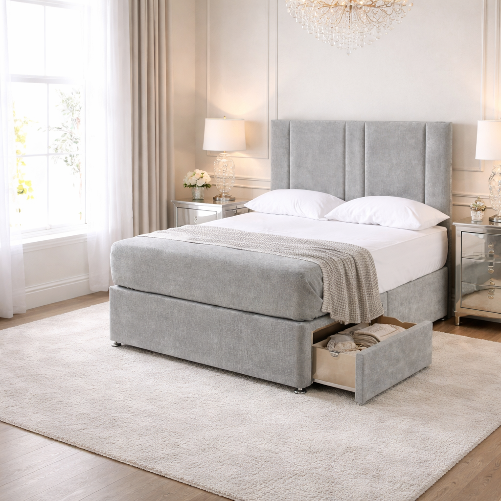 2026 Samson storage divan bed with optional storage drawers - Nimbus Beds