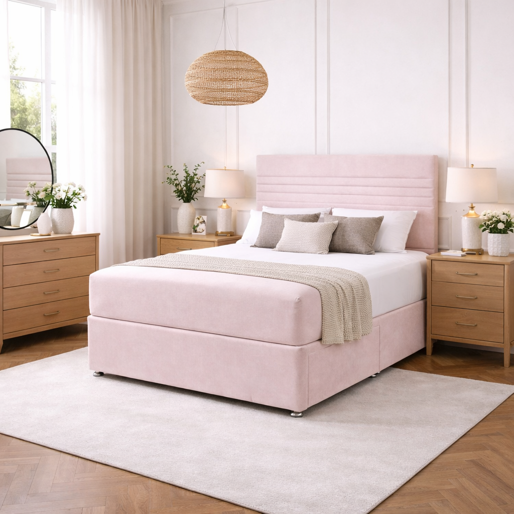 2026 Saxton storage divan bed with optional storage drawers - Nimbus Beds