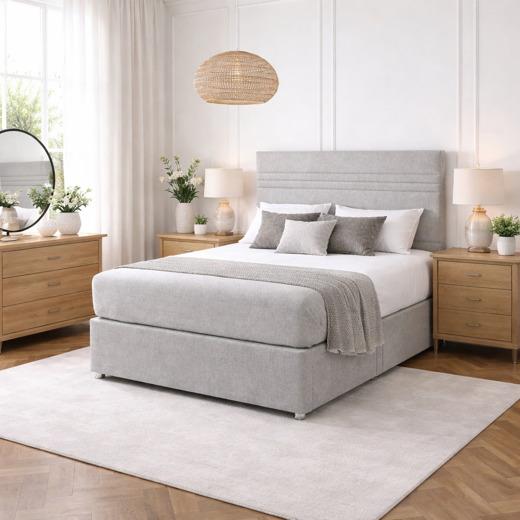 2026 Saxton storage divan bed with optional storage drawers - Nimbus Beds