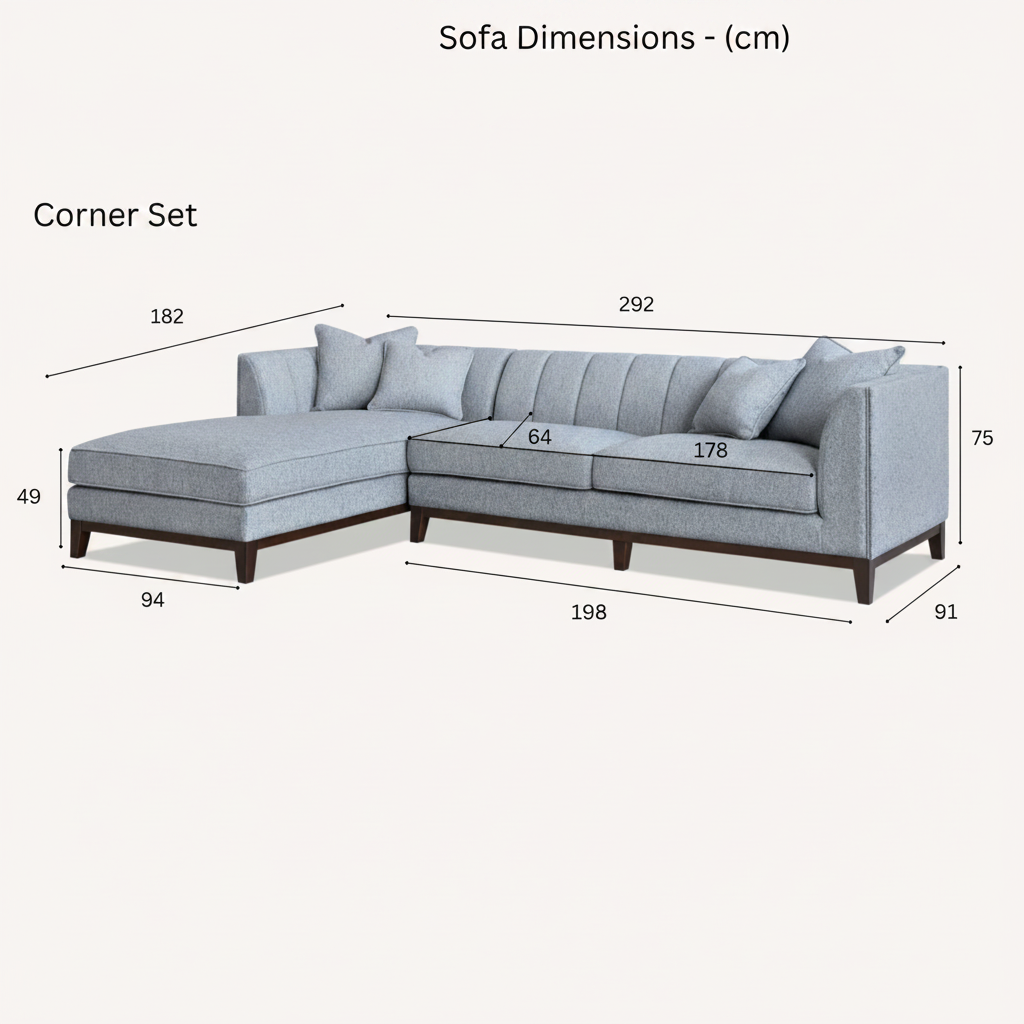 2026 Alba Corner Sofa - Left Hand - Dolphin Boucle - Nimbus Beds