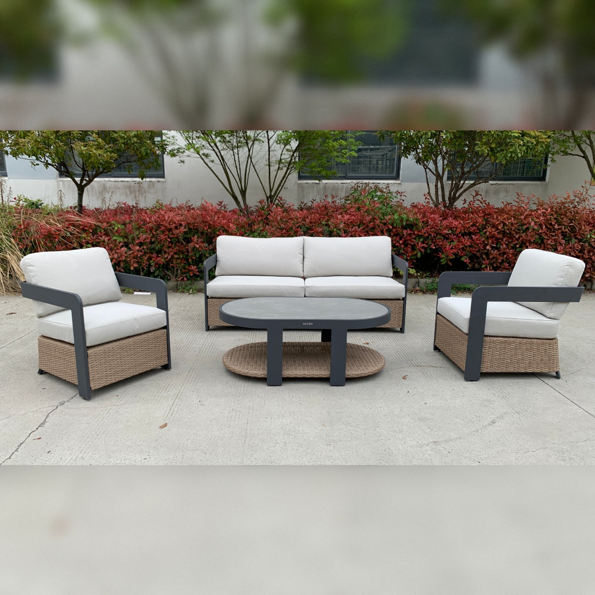 2026 ALUXO® Selene Outdoor Lounge Set - Wicker - 5 Seater