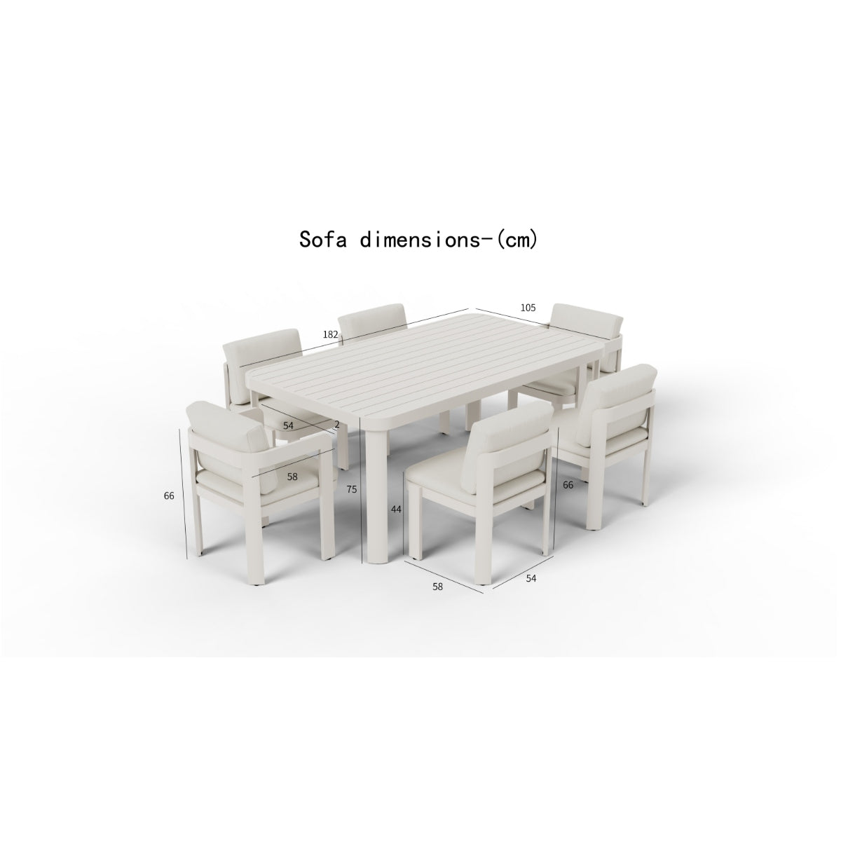 2026 ALUXO® Sofia Outdoor Range - 6 Seater Dining Set