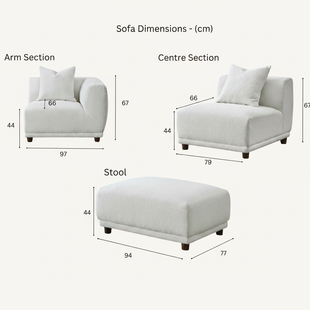 2026 Bailey Footstool -   Polar Boucle - Nimbus Beds