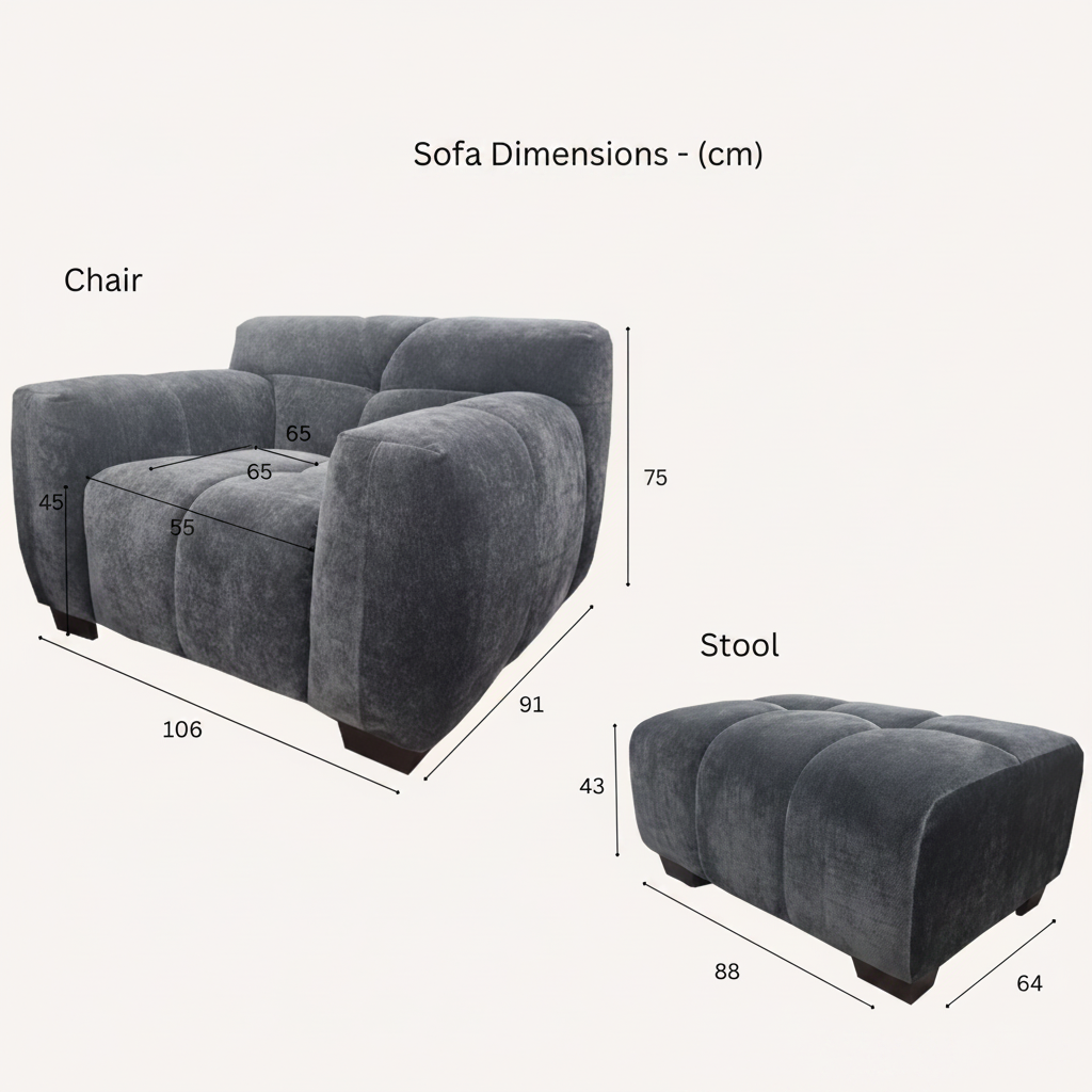 2026 Miami Chair - Steel Velvet - Nimbus Beds