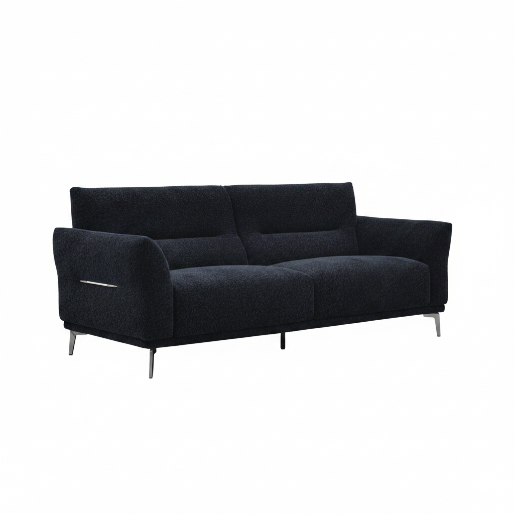 2026 Athens 3 Seater Sofa - Black Lux Boucle - Nimbus Beds