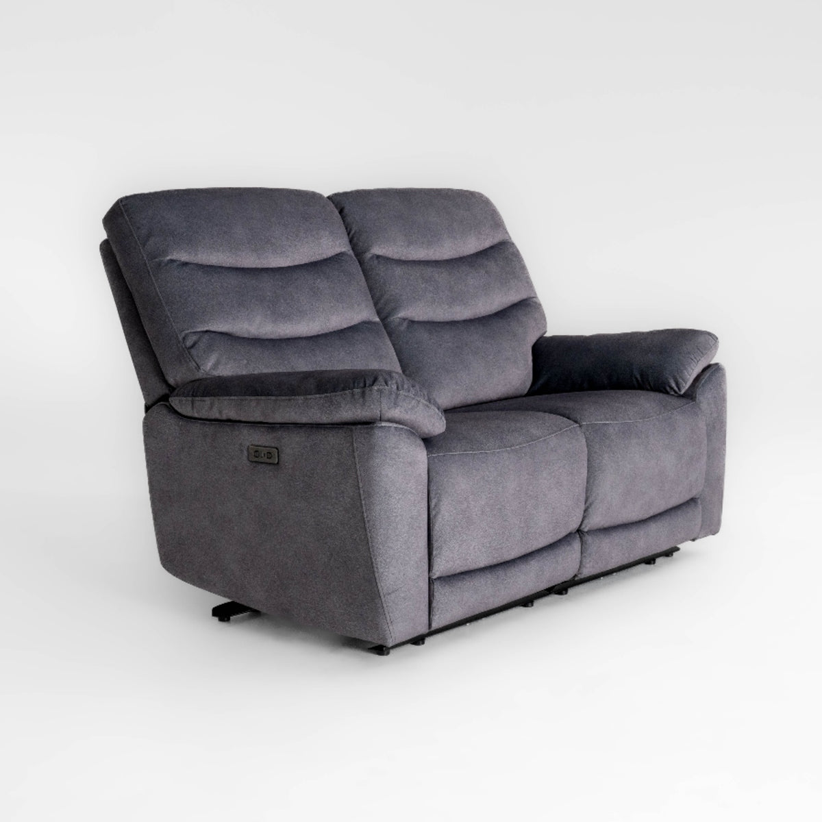 Theodore 3 Seater, 2 Seater & Chair Sofa In Midnight Black