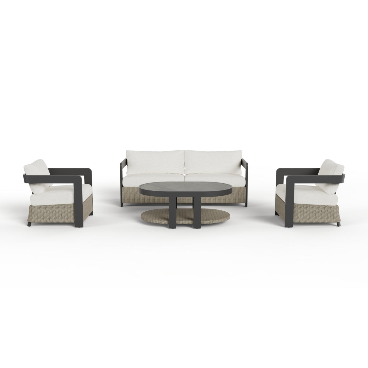 2026 ALUXO® Selene Outdoor Lounge Set - Wicker - 5 Seater