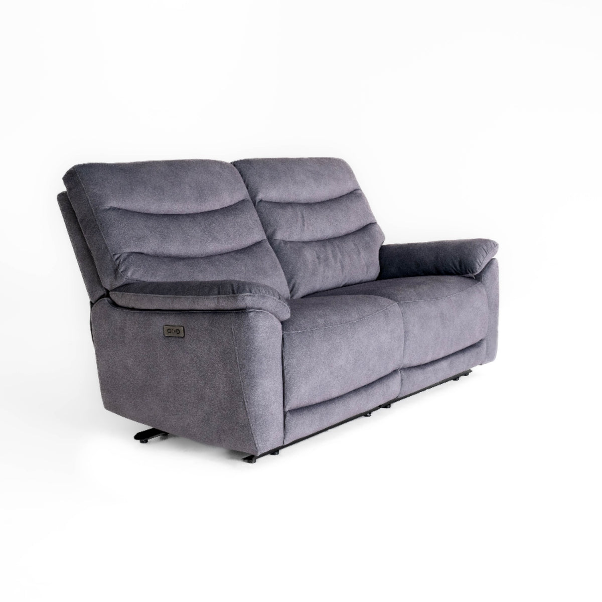 Theodore 3 Seater, 2 Seater & Chair Sofa In Midnight Black