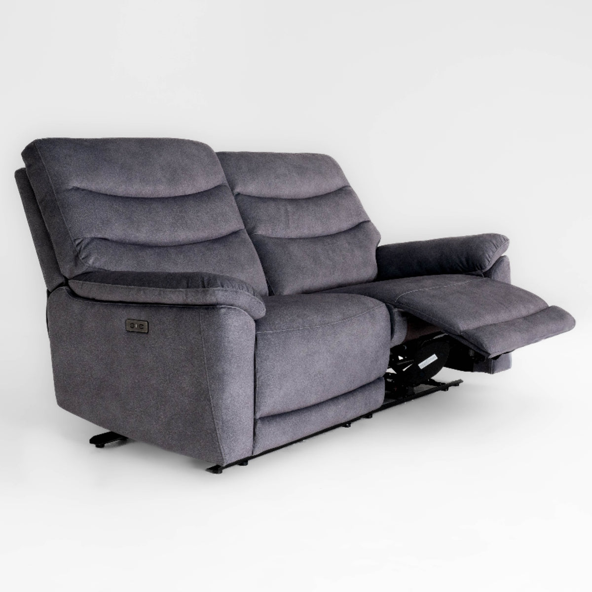 Theodore 3 Seater, 2 Seater & Chair Sofa In Midnight Black