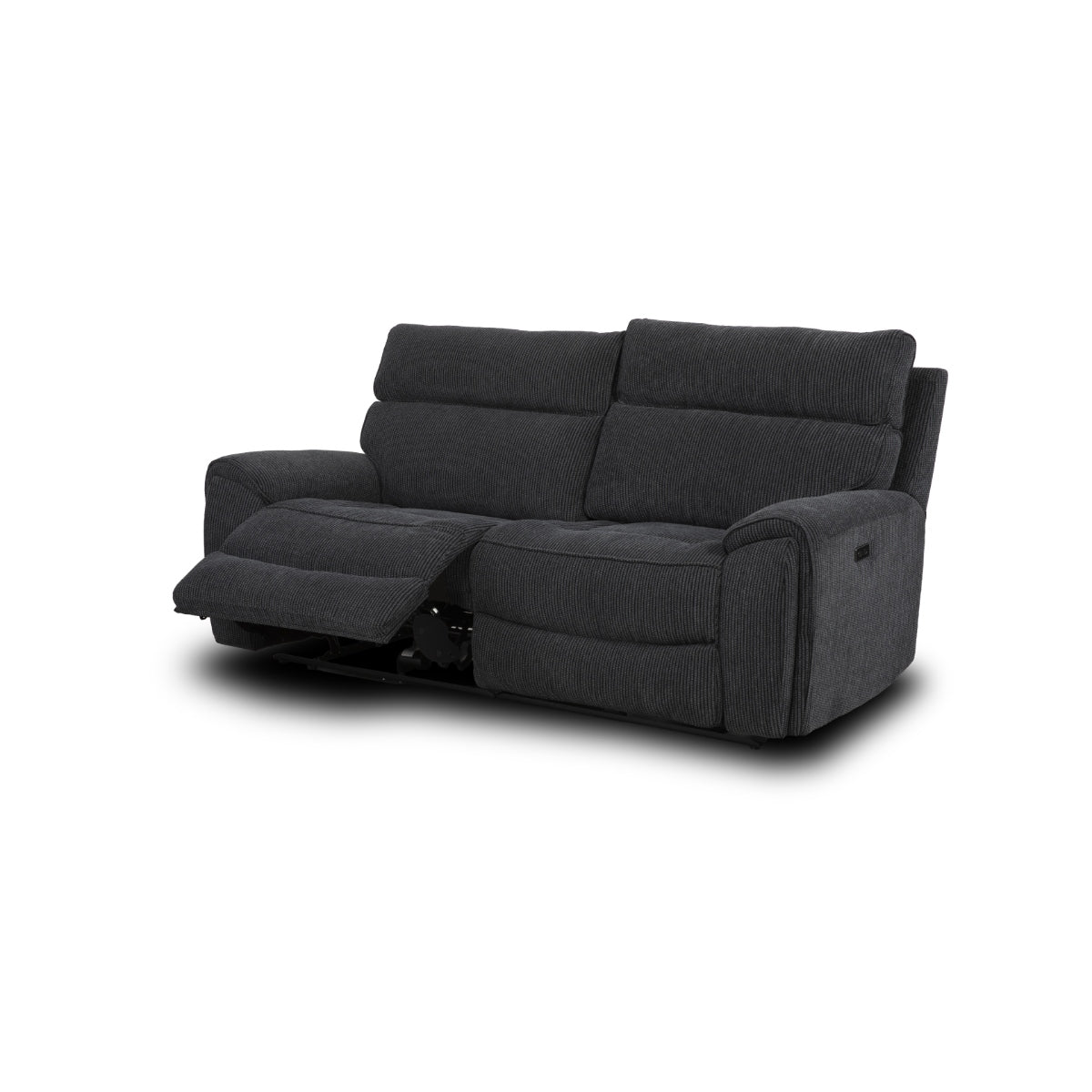 Arianna 3 Seater, 2 Seater & Chair Sofa In Midnight Black