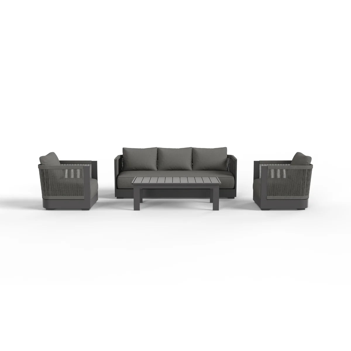2026 ALUXO® Ares Outdoor Lounge Set - Onyx - 5 Seater