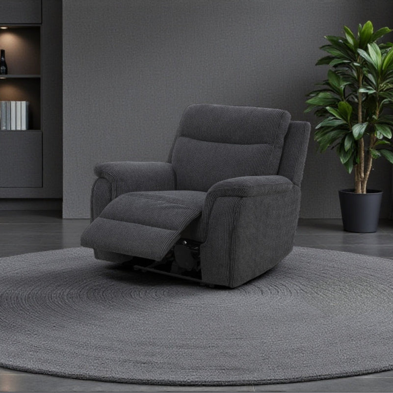 Mayenne Corner with Console & Chair Sofa In Midnight Black