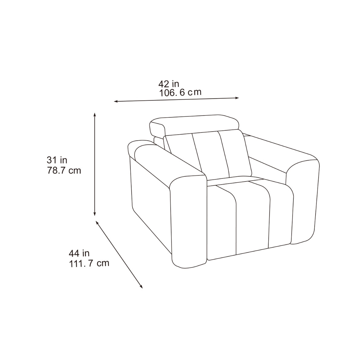 Daniel 3 Seater & Chair Sofa  In Grey