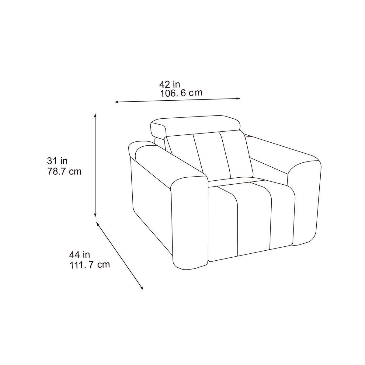 Daniel 3 Seater & Chair Sofa  In Oslo Alabaster