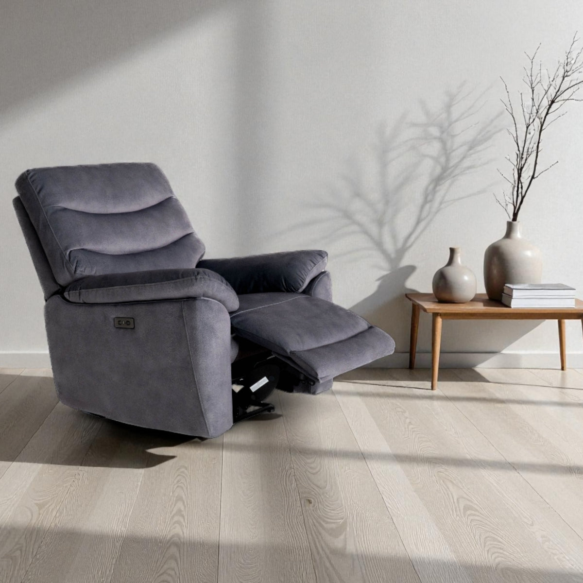 Theodore 3 Seater, 2 Seater & Chair Sofa In Midnight Black