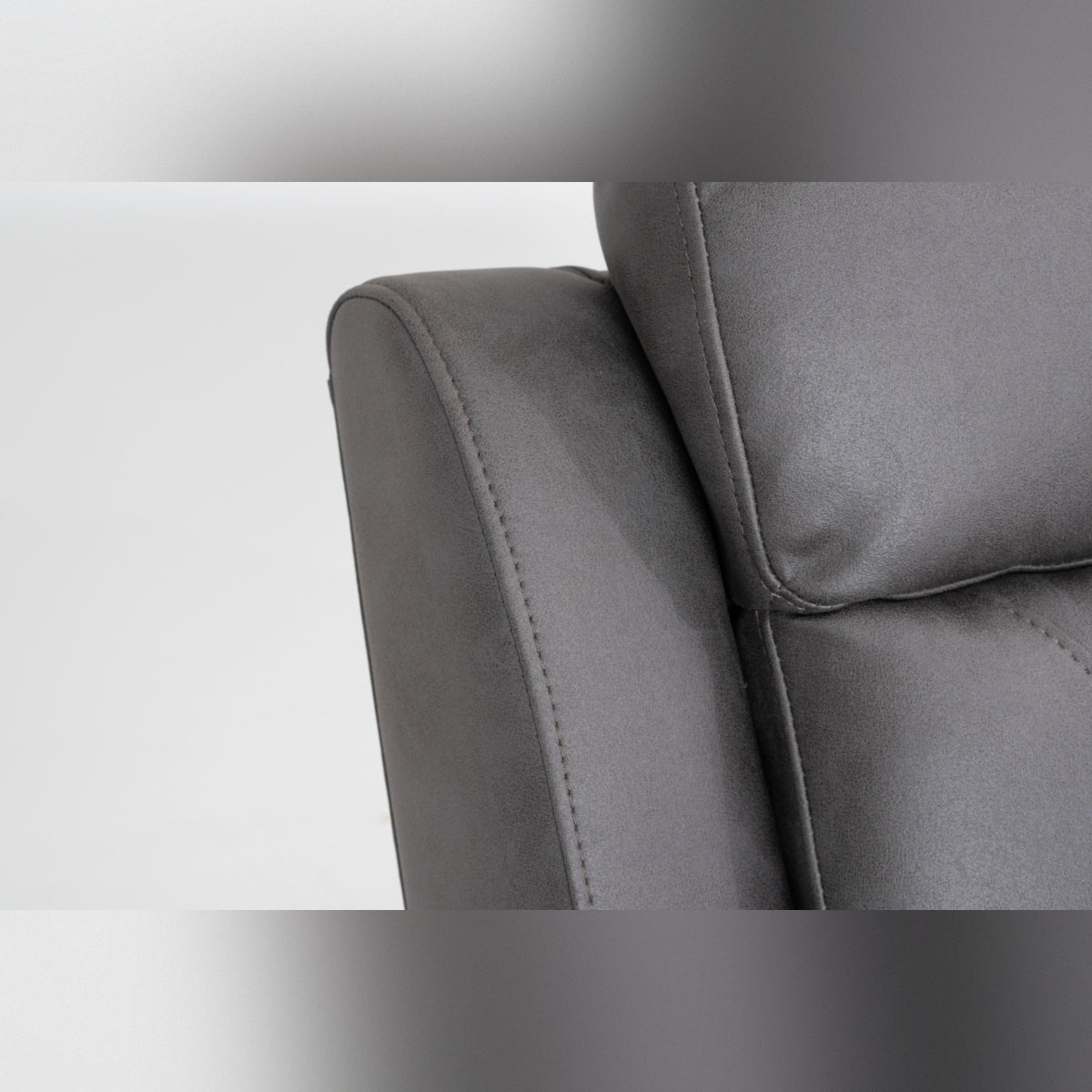Janna Corner with Console & Chair Sofa In Pisa Grey