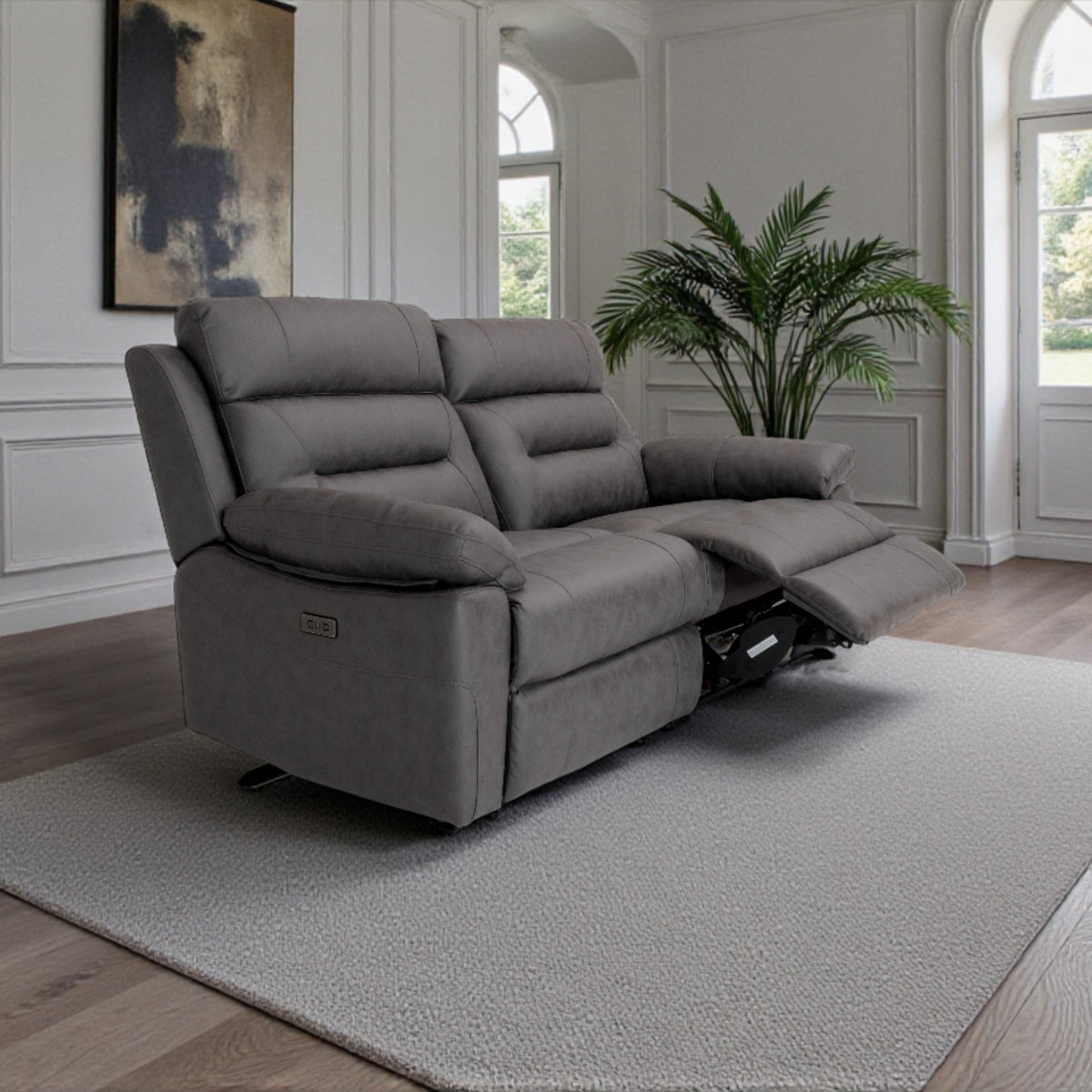 Leni Corner, 3 Seater, 2 Seater & Chair Sofa In Ink Dark Grey