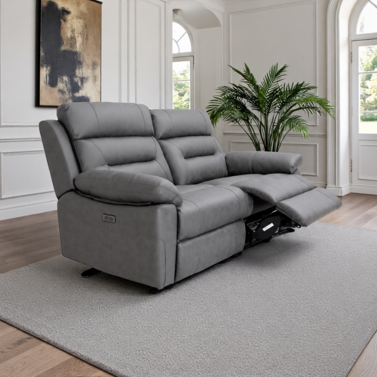 Leni Corner, 3 Seater, 2 Seater & Chair Sofa In Pisa Grey